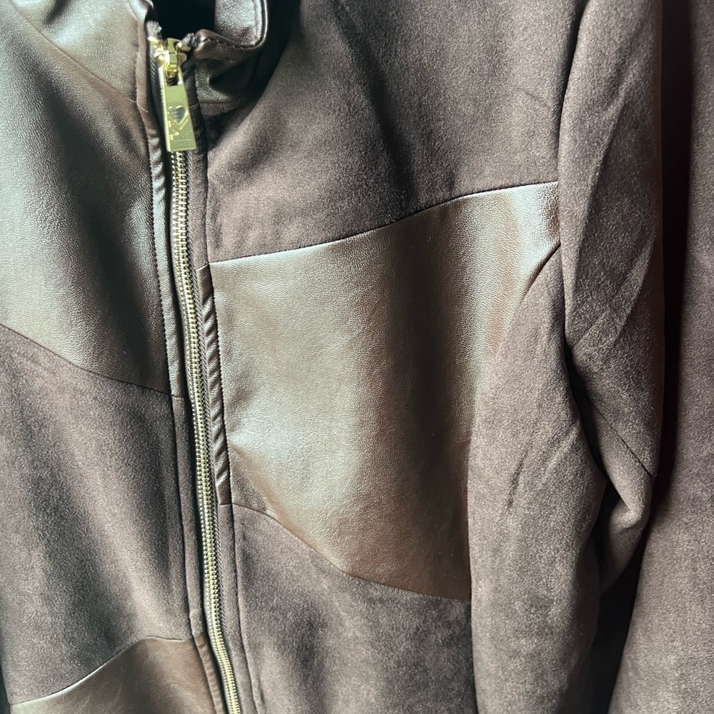 Belle by Kim Gravel Two-Tone Brown Jacket - Picture 2 of 13